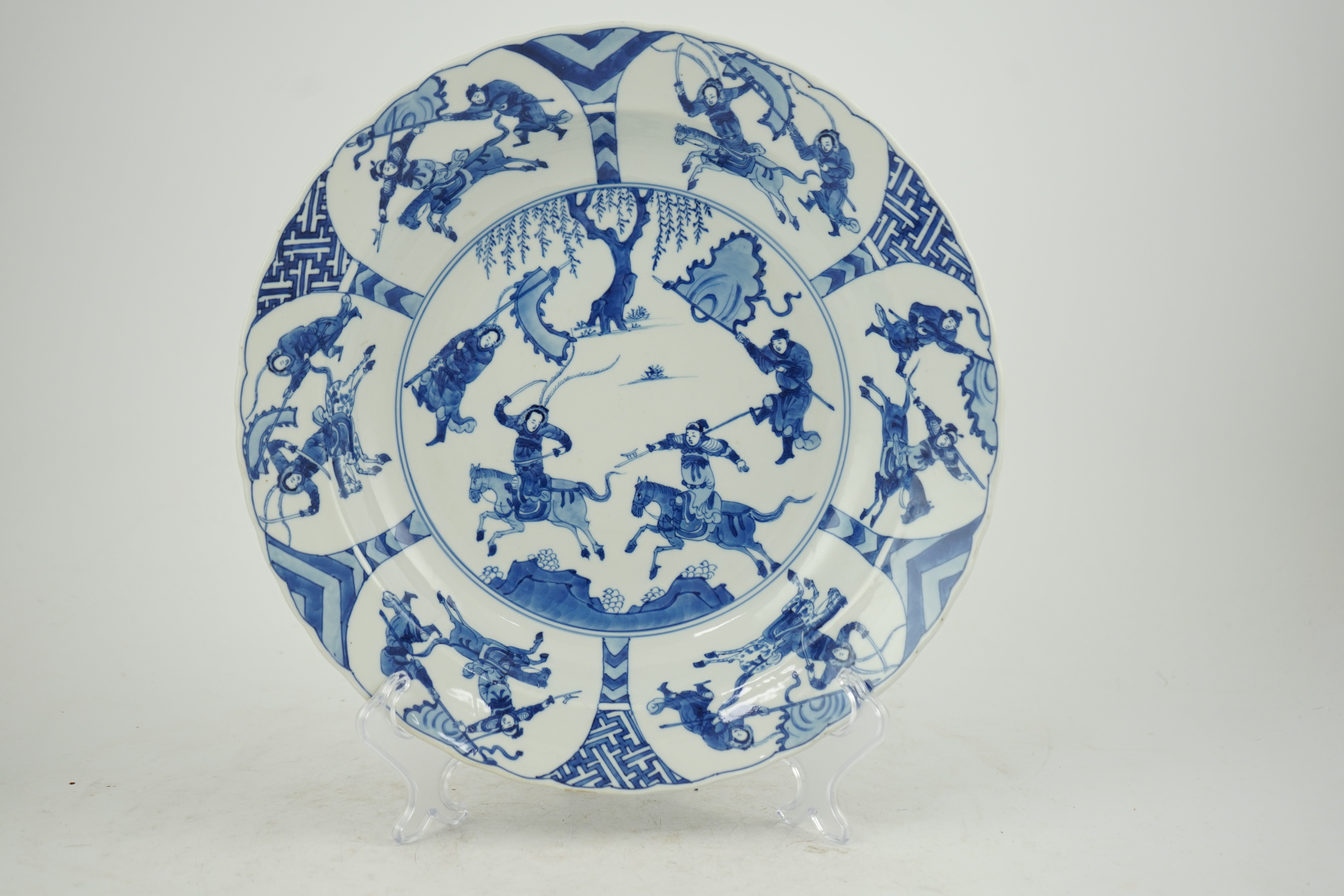 A Chinese blue and white ‘Yang Jia Jiang’ dish, Kangxi period (1662-1722)